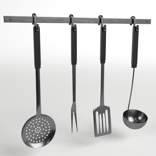 Kitchen Tools Utensils Rack - 3DOcean Item for Sale