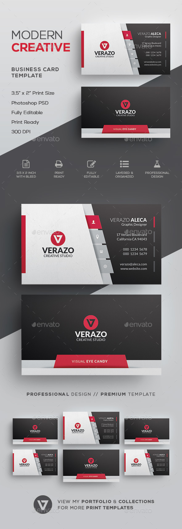 Creative Modern Business Card Template - Corporate Business Cards