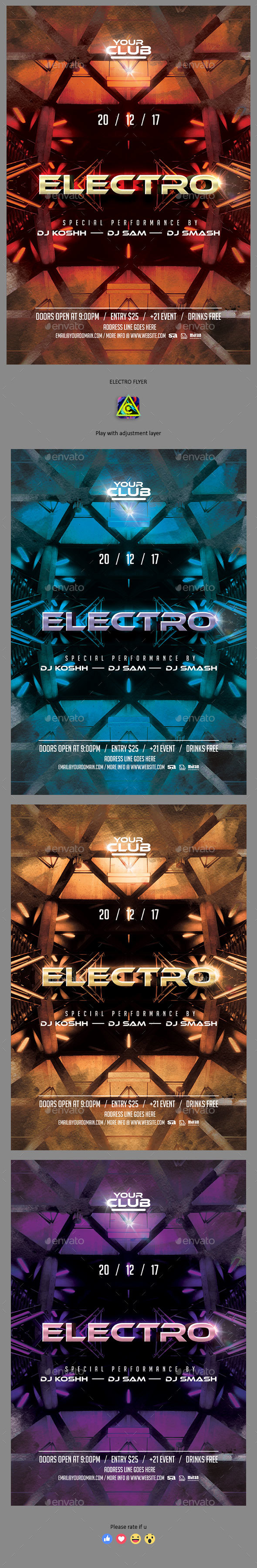 Electro Flyer - Clubs & Parties Events