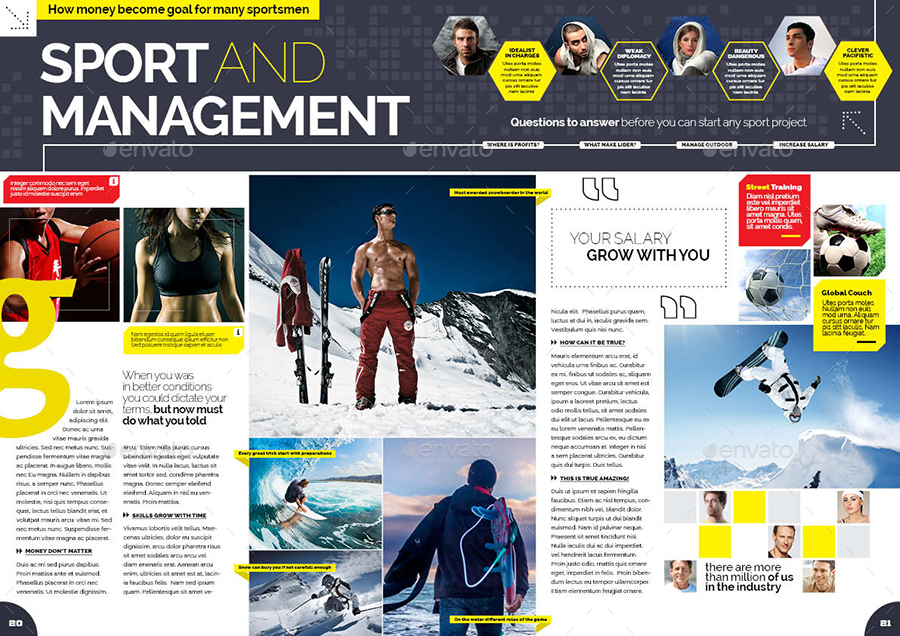 Sport Magazine Bundle (4 in 1) in Magazine Templates - product preview 3