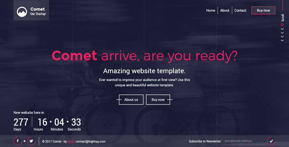 Exceptional Comet - Beautiful Creative Template for Coming Soon Page