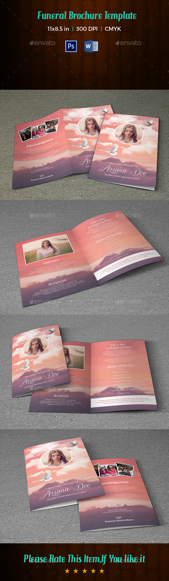 Funeral Program Template-V162 - Informational Brochures