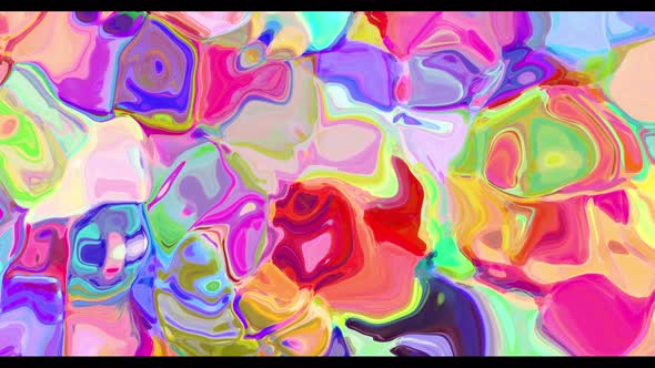 Abstract multicolor wavy liquid background animation