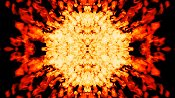 Flaming Ball VJ Background