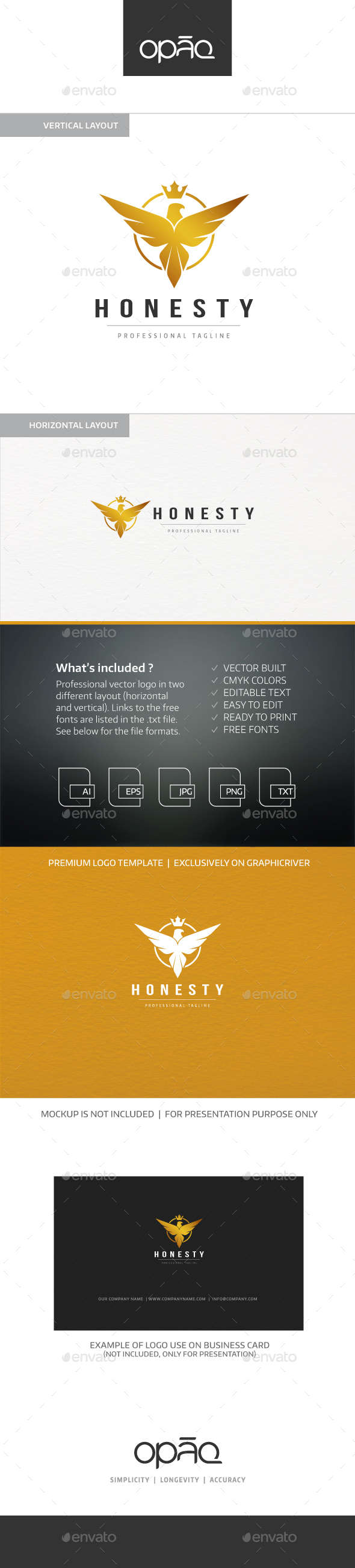 Eagle Royal Emblem Logo - Crests Logo Templates