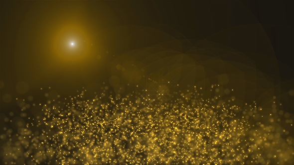 Golden Magical Mist in the Sunlight Background