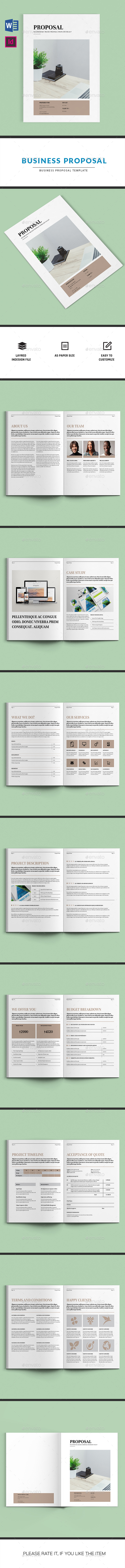 Business Proposal | Indesign & MS Word Template - Proposals & Invoices Stationery
