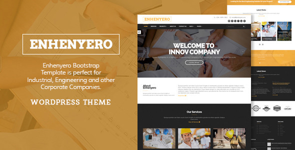 Enhenyero - Engineering/Industrial WordPress Theme - Corporate WordPress