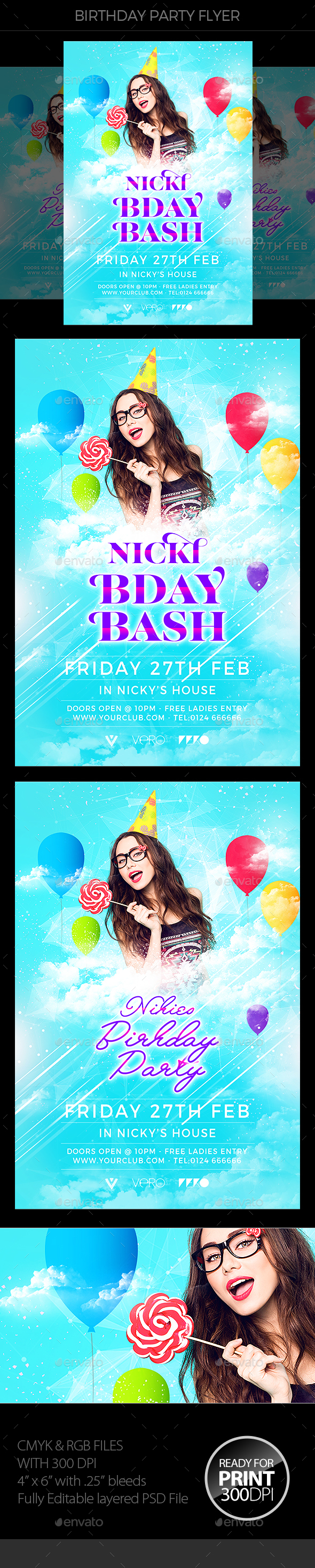 Birthday Party Flyer - Events Flyers