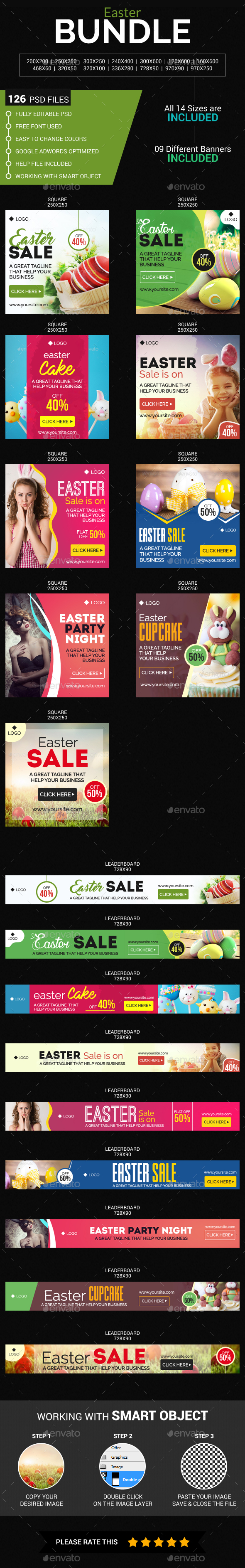 Easter Sale Bundle - Banners & Ads Web Elements