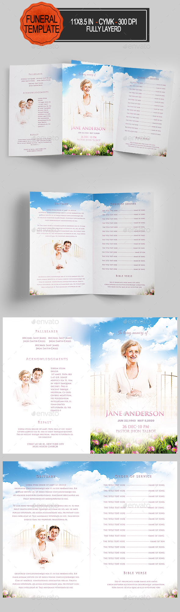 Funeral Program Template - Informational Brochures