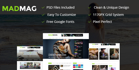 Mad Magazine and Blog Responsive HTML Template