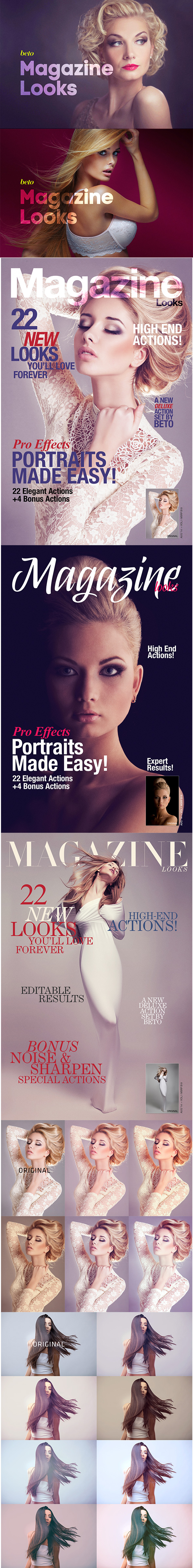 Magazine Looks Collection - Photo Effects Actions