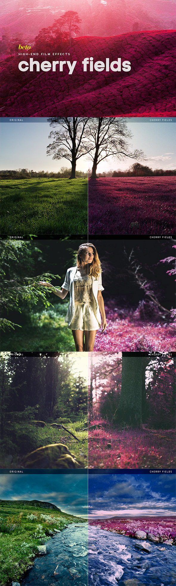 Cherry Fields Action - Photo Effects Actions