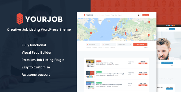YourJob | Job Listing Responsive WP Theme - Directory & Listings Corporate