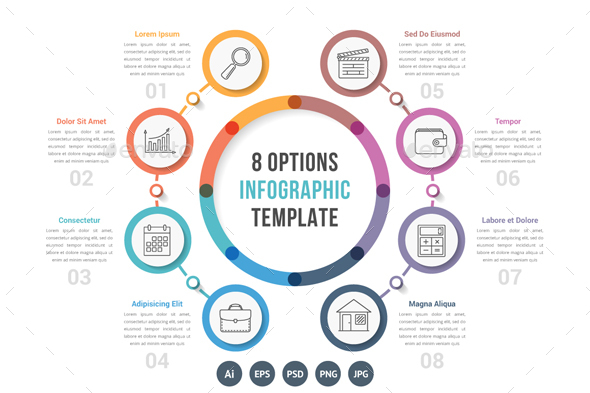 Eight Options Infographics - Infographics