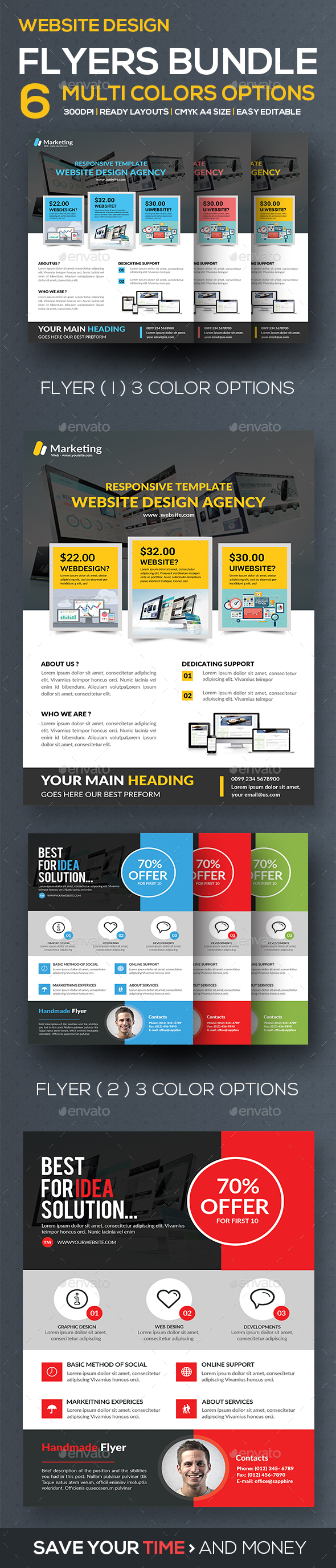 Website Design Agency Flyers Bundle - Corporate Flyers