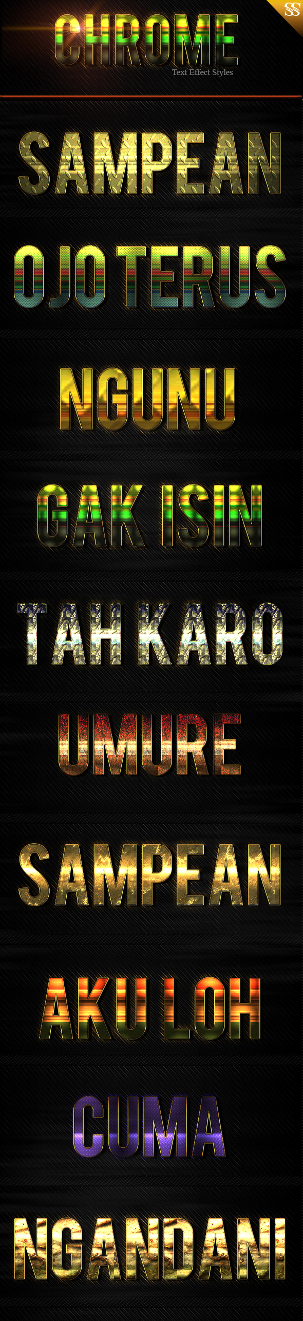 Chrome Text Effect Styles Vol 2 - Text Effects Styles