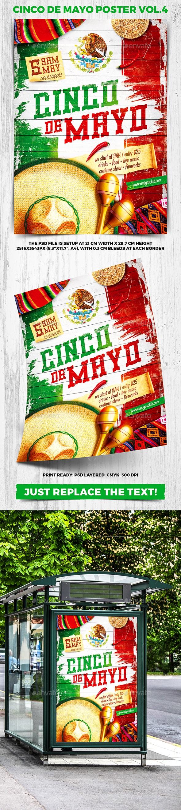 Cinco de Mayo Party Poster vol.4 - Holidays Events