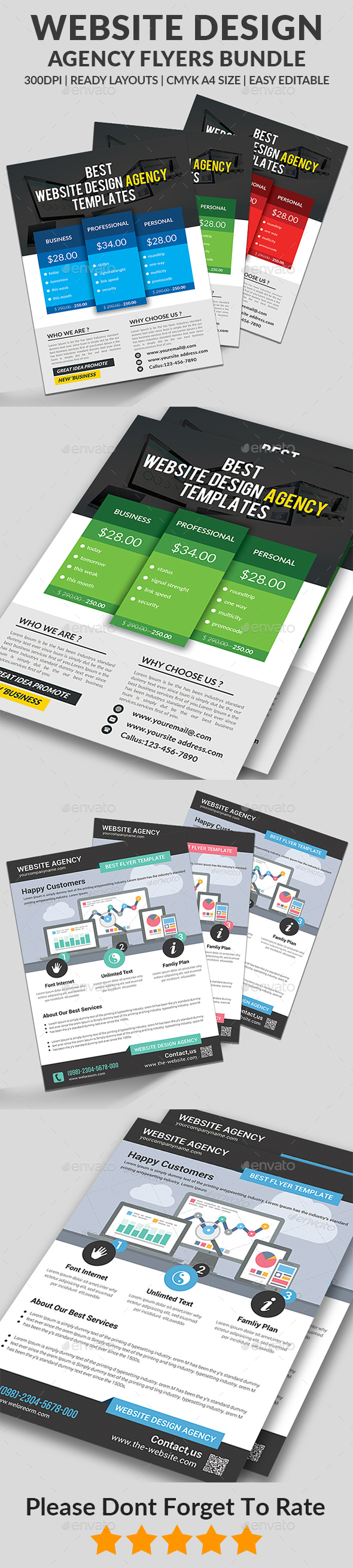 Website Design Agency Flyers Bundle - Corporate Flyers