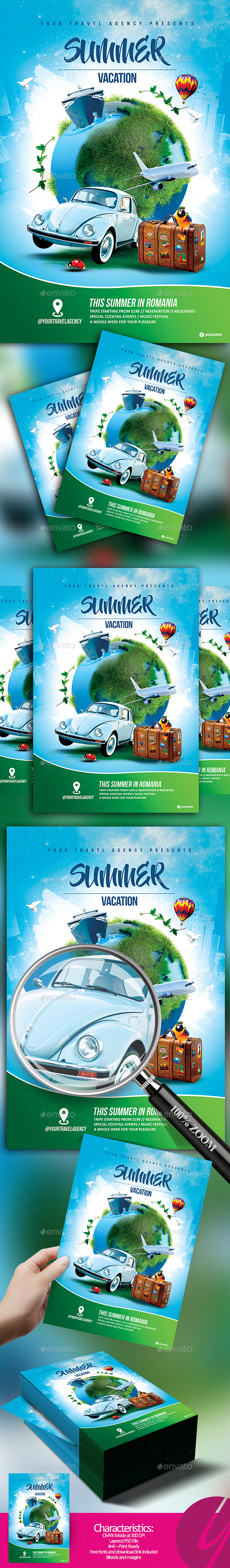 Summer Vacation Travel Flyer - Holidays Events