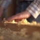 The Carpenter Sweeps the Shavings off the Wood with Wood - VideoHive Item for Sale