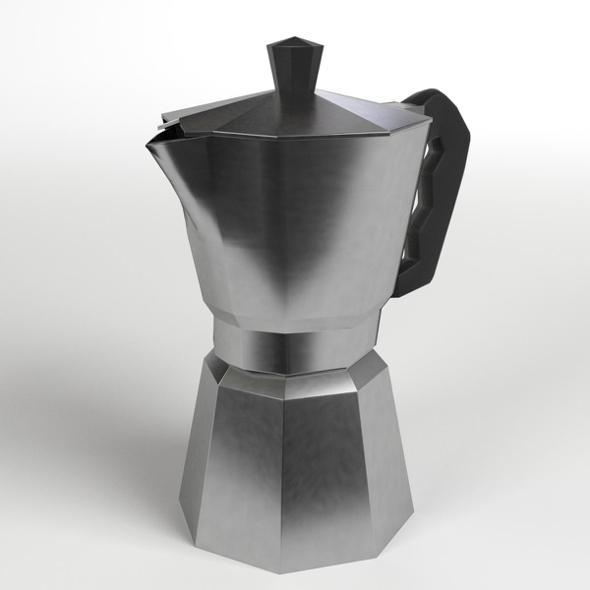 Moka Coffee Pot - 3DOcean Item for Sale