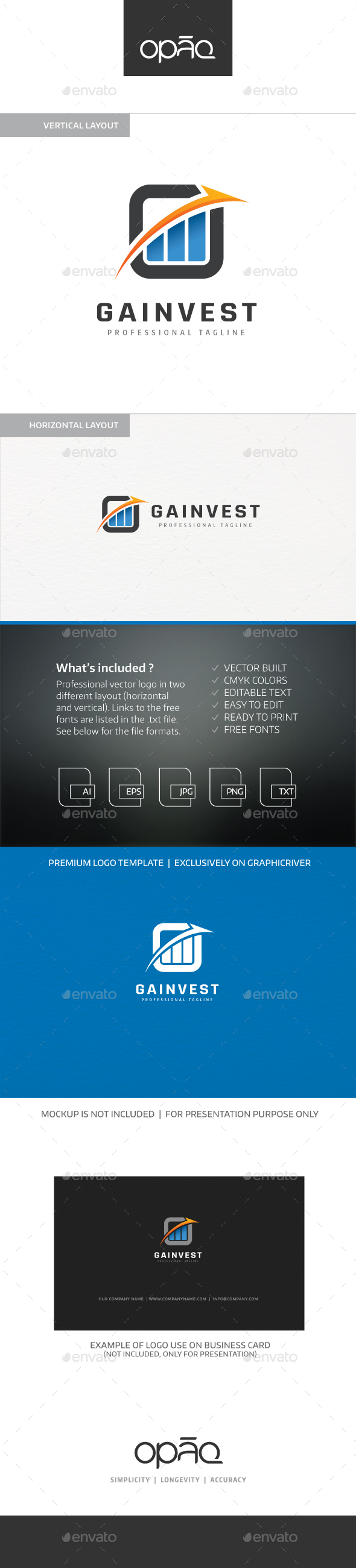 Gain Chart Investment Logo - Symbols Logo Templates