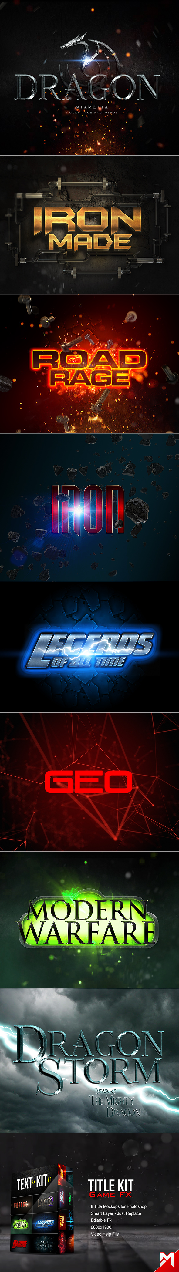 Title Kit- Game FX - Text Effects Actions