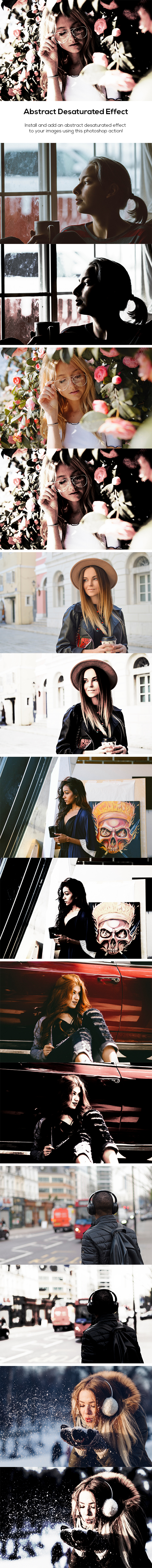 Abstract Desaturated Effect Action - Photo Effects Actions