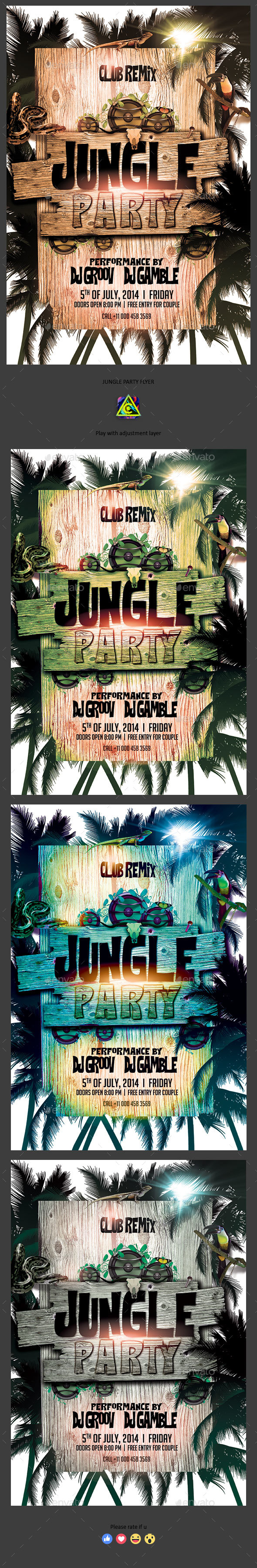 Jungle Party Flyer - Clubs & Parties Events