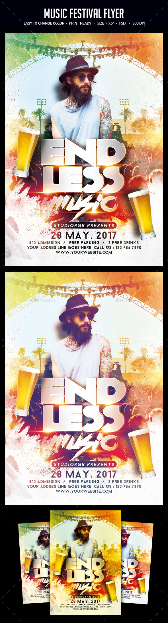 Music Festival Flyer - Clubs & Parties Events