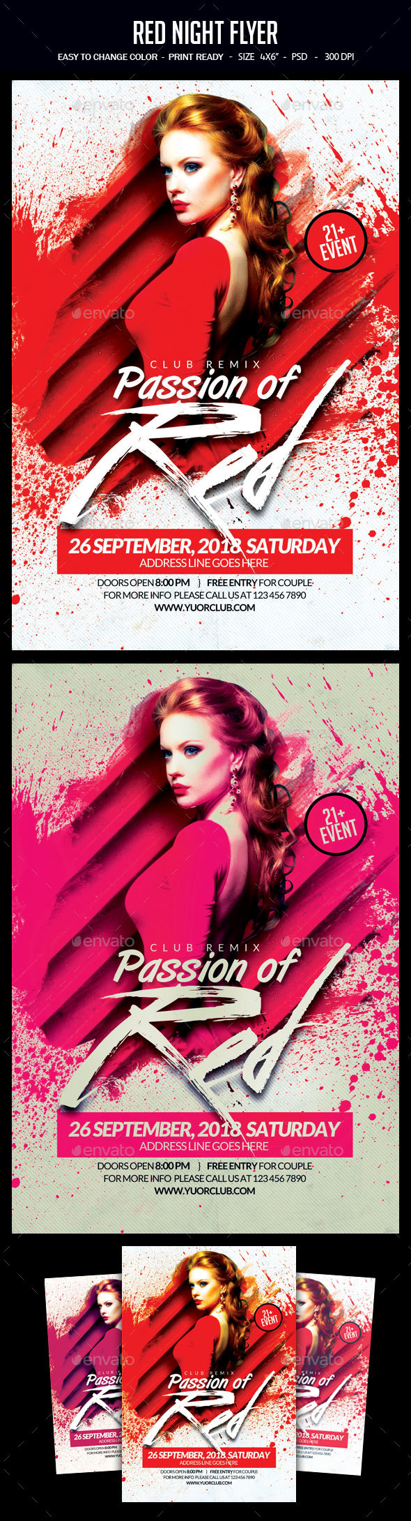 Red Night Flyer - Clubs & Parties Events