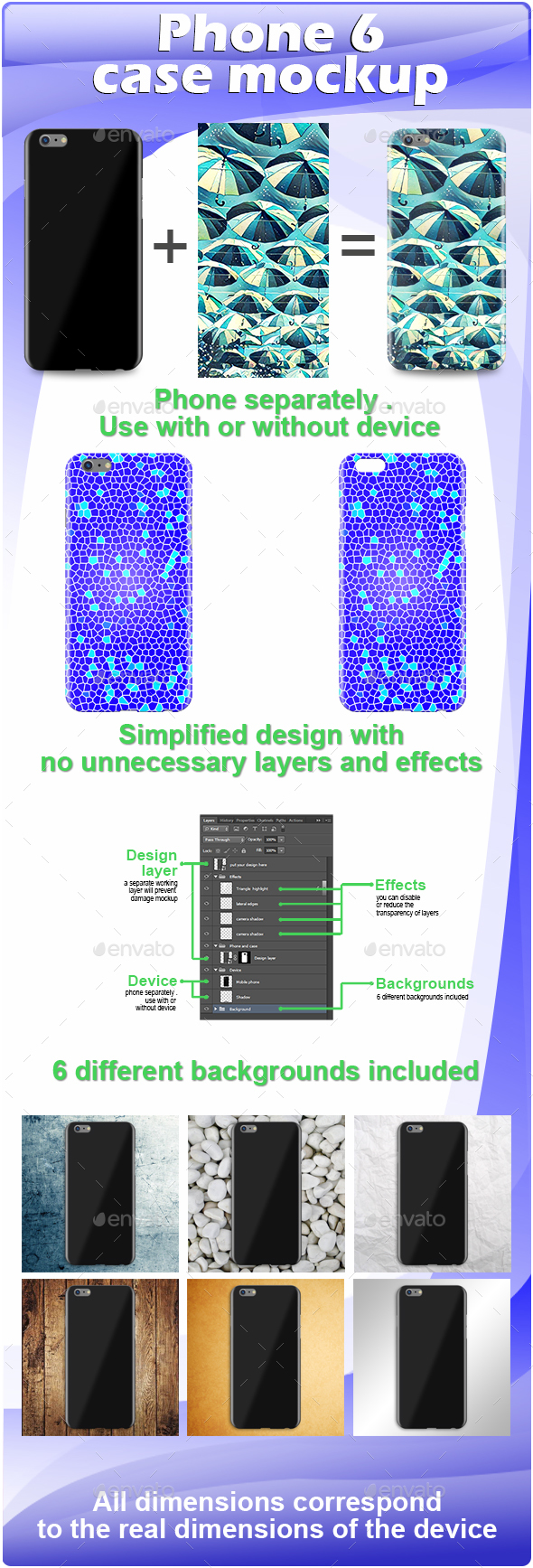 Phone 6 Case Mockup - Miscellaneous Print
