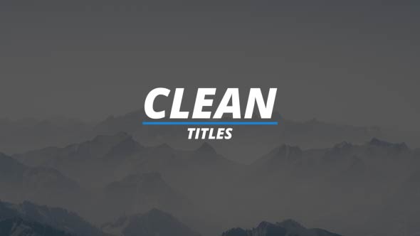 Clean Titles - VideoHive 19692029