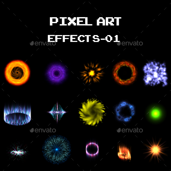 Pixel Art Effects 01 - Sprites Game Assets