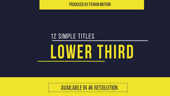 12 Titles Lower - VideoHive 19692776