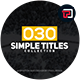 Simple Titles - VideoHive Item for Sale