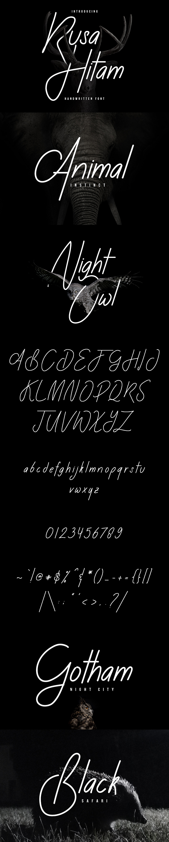 Rusa Hitam Font - Serif Fonts