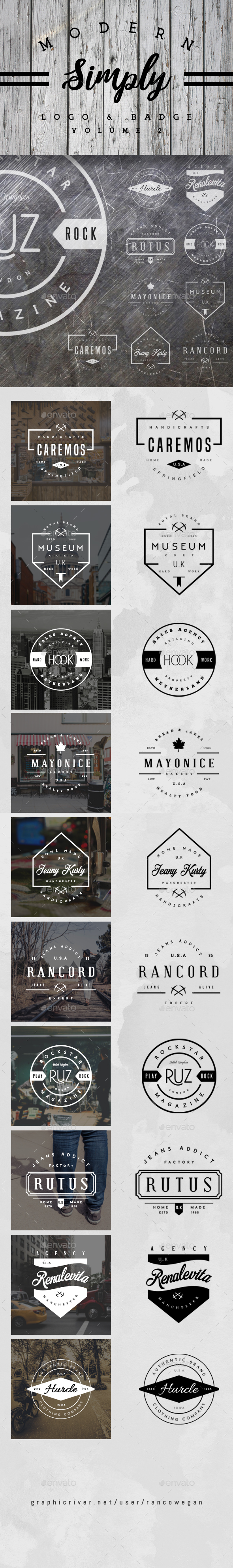 Vintage Logo & Badge Vol. 2 - Badges & Stickers Web Elements
