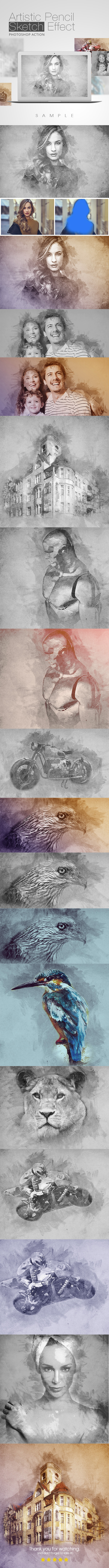 Artistic Pencil Sketch Effect - Photo Effects Actions