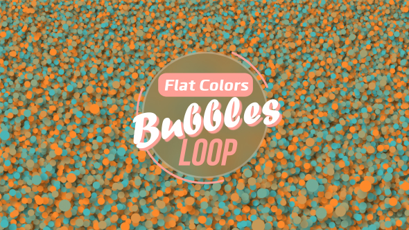 Flat Color Bubbles Loop Background