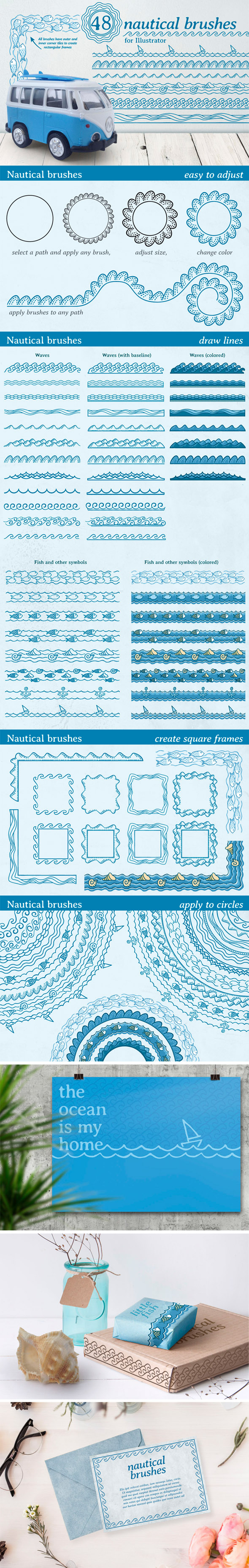 Nautical Brushes - Brushes Illustrator