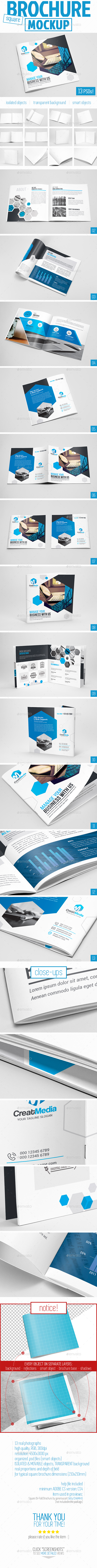 Square Brochure Mockup - Brochures Print