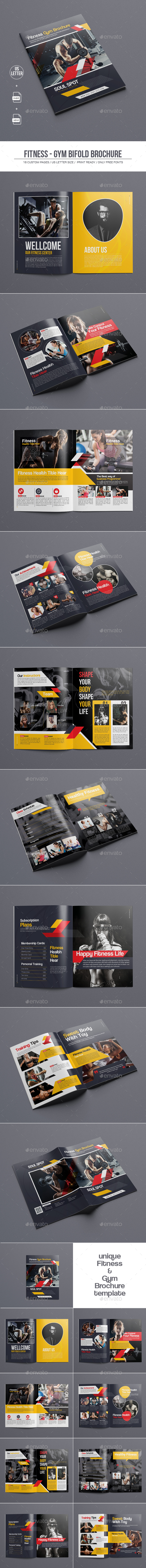 Fitness - Gym Bifold Brochure - Corporate Brochures