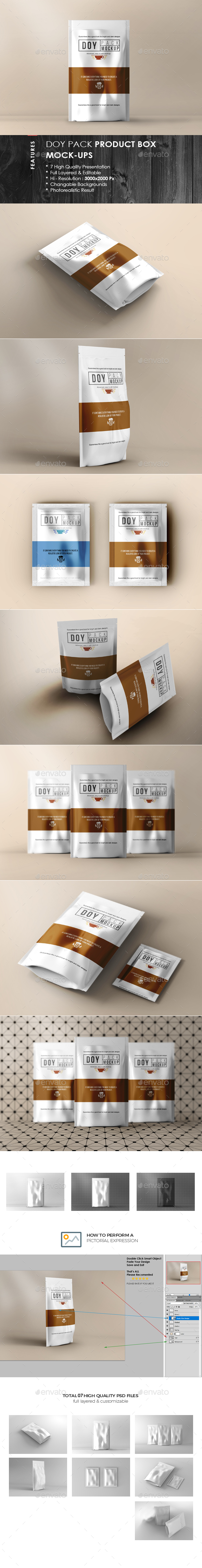 Doypack Package Mock-Up - Food and Drink Packaging