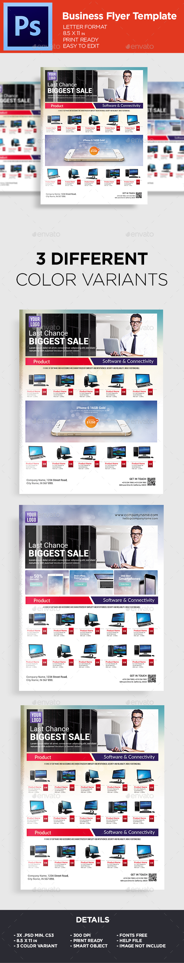 Sale Catalouge Product Flyer Template - Commerce Flyers