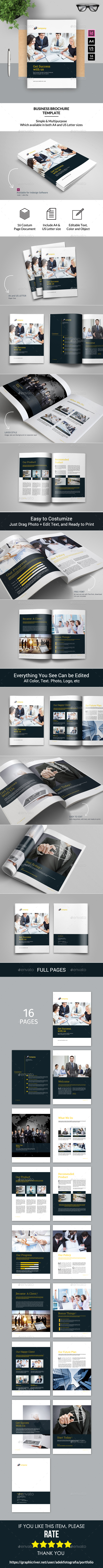 Corporate Business Brochure 16 Pages A4 + Letter - Portfolio Brochures