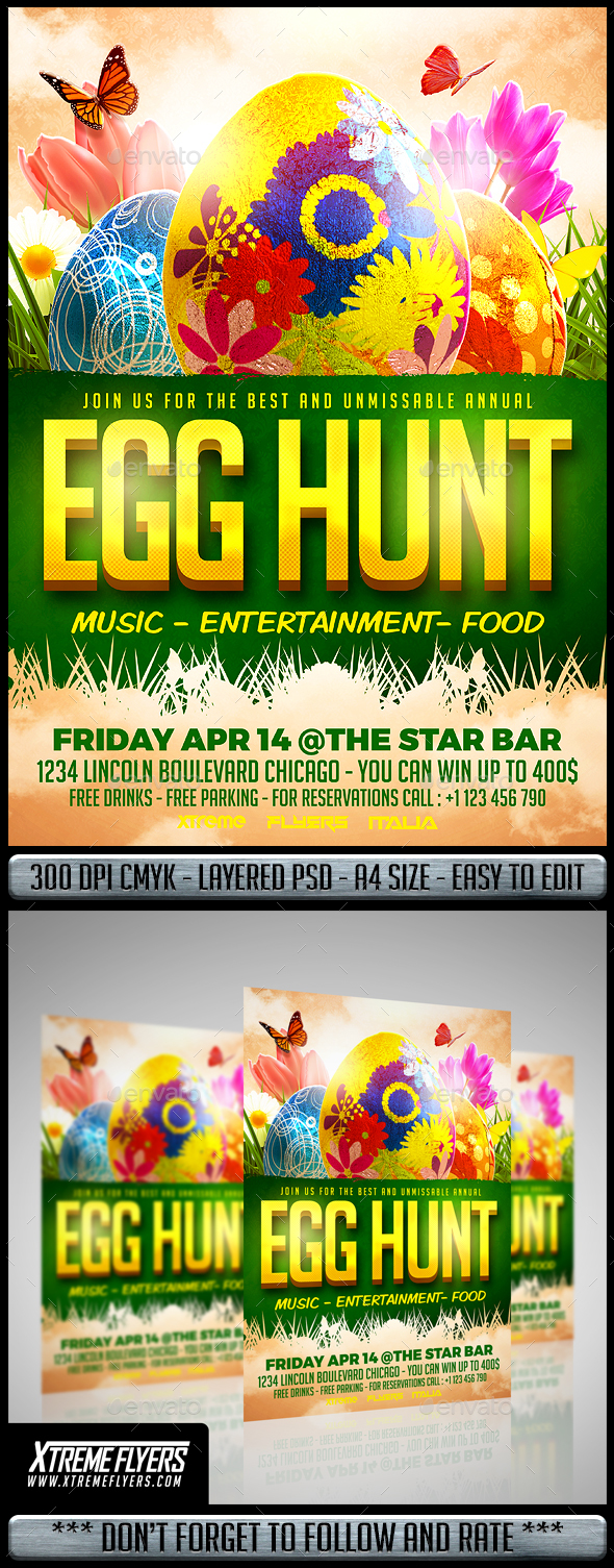 Easter Egg Hunt Flyer - Holidays Events
