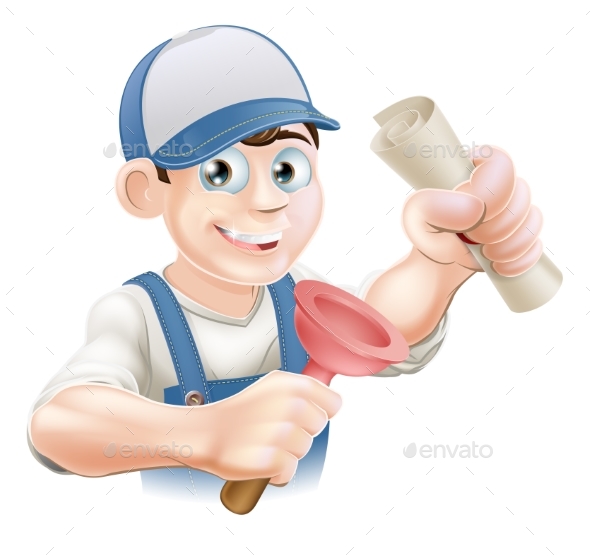 Plumber with Qualification - People Characters